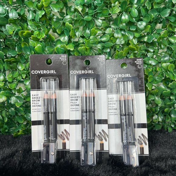COVERGIRL Easy Breezy Brow Fill + Define Pencils 500 Black 3-Pack with Sharpener - Picture 5 of 6